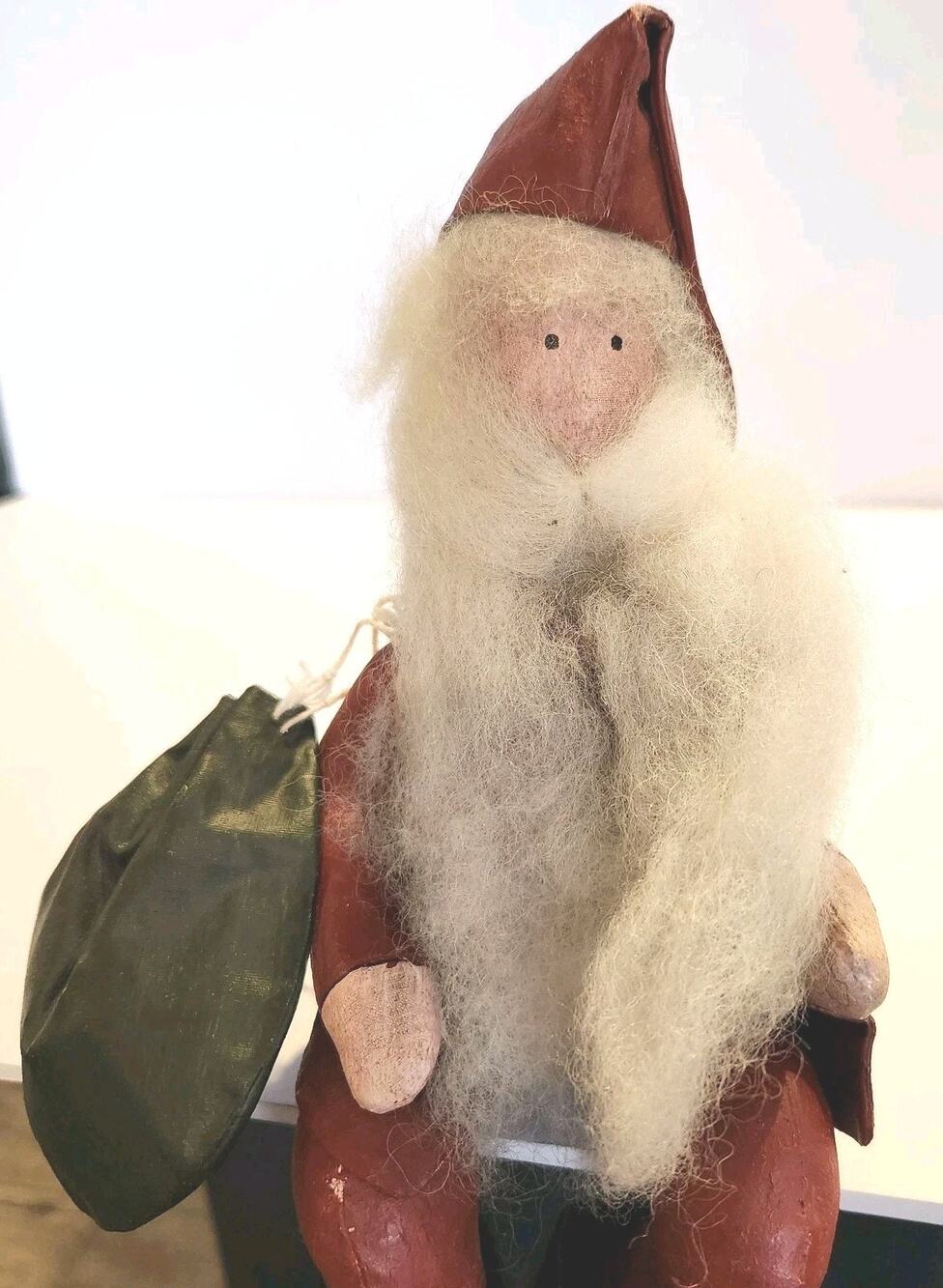 Vintage MC Scandi Folk Art Tomte Nisse Gnome Christmas Santa Figure Handmade Jul